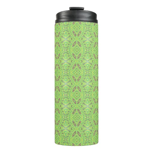 Cool Lime Green Seamless Pattern Thermal Tumbler Zazzle