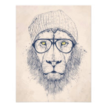 Cool lion invitation