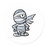 cool little mummy round stickers