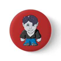Cool Little Vamp in black leather jacket buttons by Robbirt Cool Little Vamp in black leather jacket buttons