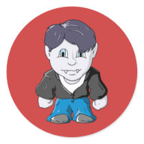 Cool Little Vamp in black leather jacket stickers