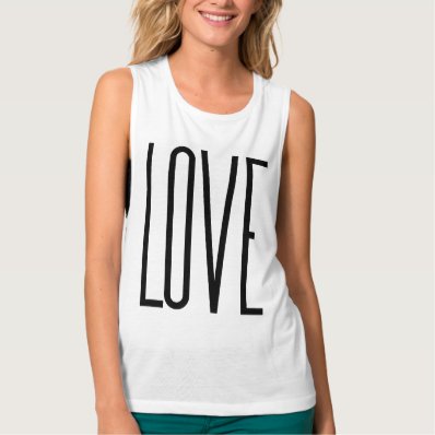 Cool Love ? Minimalist Graphic Design Flowy Muscle Tank Top