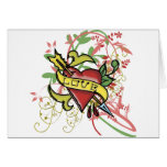 Cool Love Tattoo Greeting Card