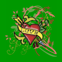 Cool Love Tattoo t-shirts by greenbaby Cool Love Tattoo t-shirts
