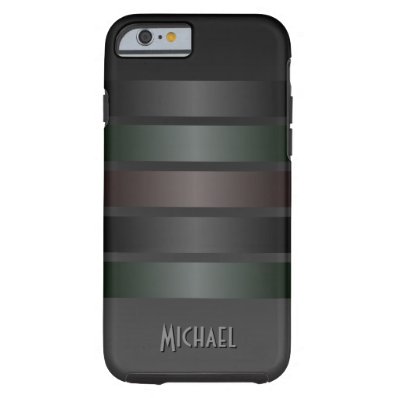 Cool Manly Black Stripes Pattern iPhone 6 Case