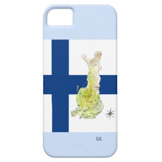 Cool Map of Finland and Flag iPhone 5 Case