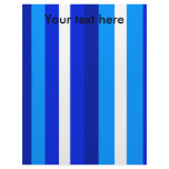 Cool marine blue white and light blue stripes letterhead
