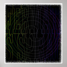 Cool Math geek Text Art: Fermat's Spiral Print