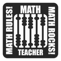 cool math teacher square stickers