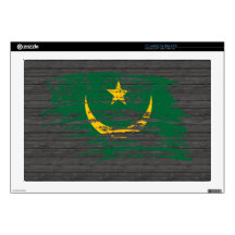 Cool Mauritanian flag design 17" Laptop Decal