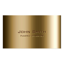 Cool Metal Bronze Funeral Business Card