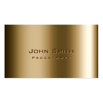Cool Metal Bronze Programmer Business Card