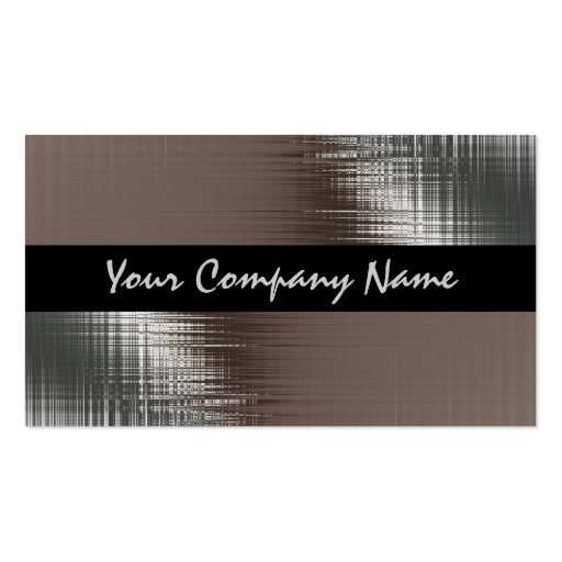 Cool Metal Look On Black Business Cards (front side)