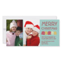 Cool mint merry Christmas fun dancing gift boxes photocard