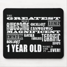 Cool Modern 1st Birthdays : Greatest 1 Year Old Mousepads