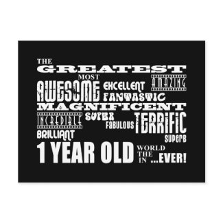 Cool Modern 1st Birthdays : Greatest 1 Year Old Post Card