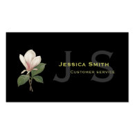 Cool, modern, classic vintage botanical magnolia business card template