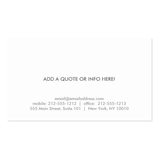 COOL & MODERN COLOR DOTS on WHITE Business Card Templates (back side)