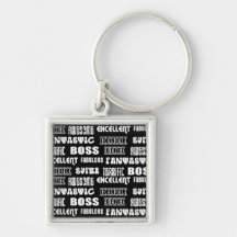 Cool Modern Design for Bosses : Positive Words Keychains