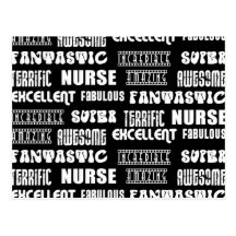 Cool Modern Design for Nurses : Positive Words Postcards