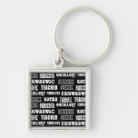 Cool Modern Design for Teachers : Positive Words Key Chains