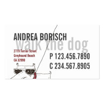 Cool Modern Dog Walker Business Card Template business cards