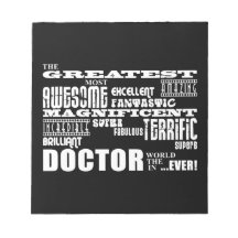 Cool Modern Fun Doctors Greatest Doctor World Ever Memo Notepads