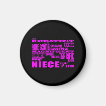 Cool Modern Fun Nieces : Greatest Niece Fridge Magnet