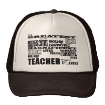 Cool Modern Fun Teachers : Greatest Teacher World Mesh Hats