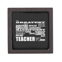 Cool Modern Fun Teachers : Greatest Teacher World Premium Jewelry Boxes