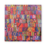 Cool modern letter mosaic magnet