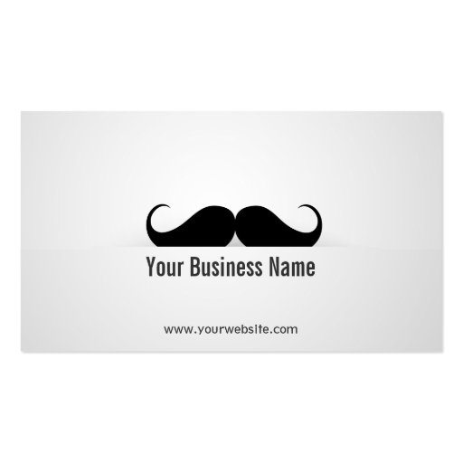 Cool Modern Mustache Business Card (front side)