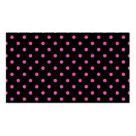 cool, modern, pink polka dots black profile card business card