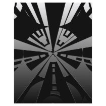 Cool modern rectangle art in black and silver custom flyer