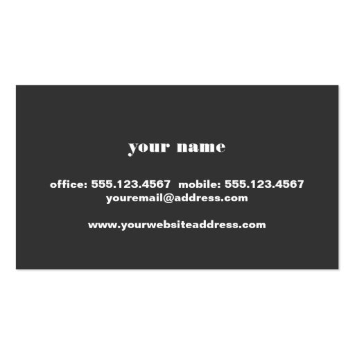 Cool Modern Red and Black Striped Hip Business Cards (back side)