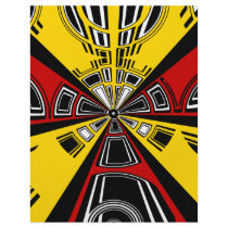 Cool modern red and yellow semicircle design personalized flyer