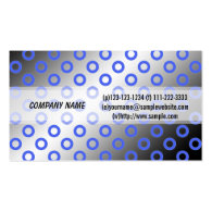 Cool, modern shining blue & grey polka dots business card template