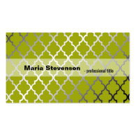Cool, modern shining lime green professional business card template