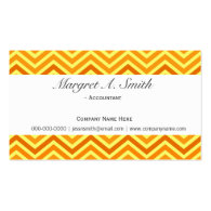 Cool, modern, trendy golden yellow chevron success business card template
