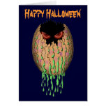 Cool monster egg Halloween card design