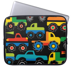 Cool Monsters Trucks Transportation Gifts for Boys Laptop Sleeves