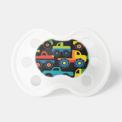 Cool Monsters Trucks Transportation Gifts for Boys BooginHead Pacifier