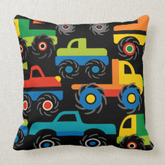 Cool Monsters Trucks Transportation Gifts for Boys Pillows