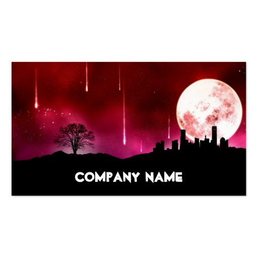 Cool moon business card