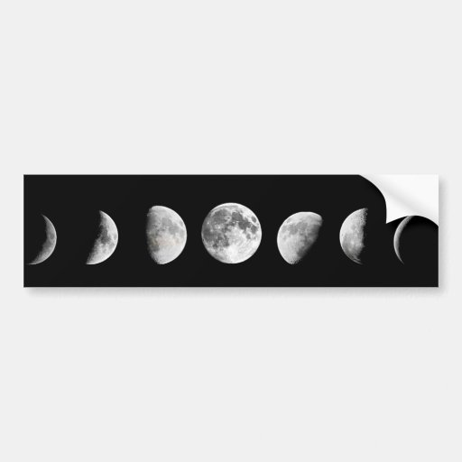 Cool Moon Phases Bumper Sticker Zazzle