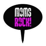 Cool Mothers Day Birthdays Christmas : Moms Rock Oval Cake Topper