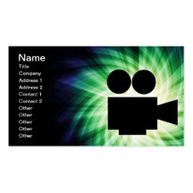 Cool Movie Camera; Video Film Business Card Template