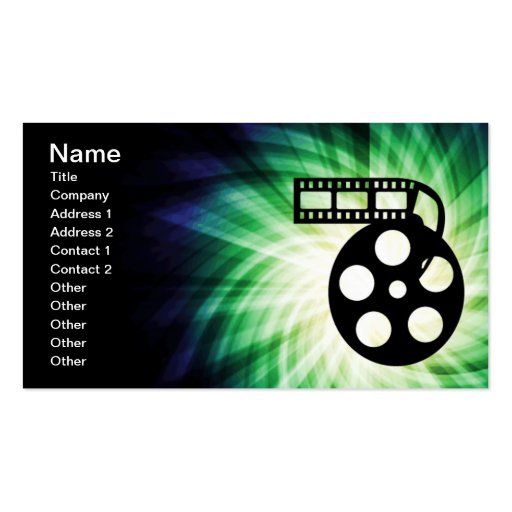 Cool Movie Film Reel Business Card (front side)