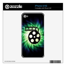 Cool Movie Film Reel Decal For iPhone 4S
