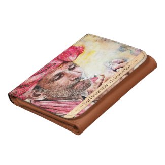 Cool Mr. Smoker vintage watercolour portrait art Wallet